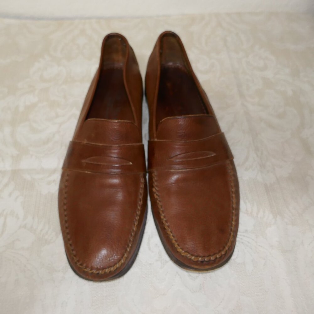 Cole Haan Country Crafted in Italy Brown Leather Penny Loafers 10 Med